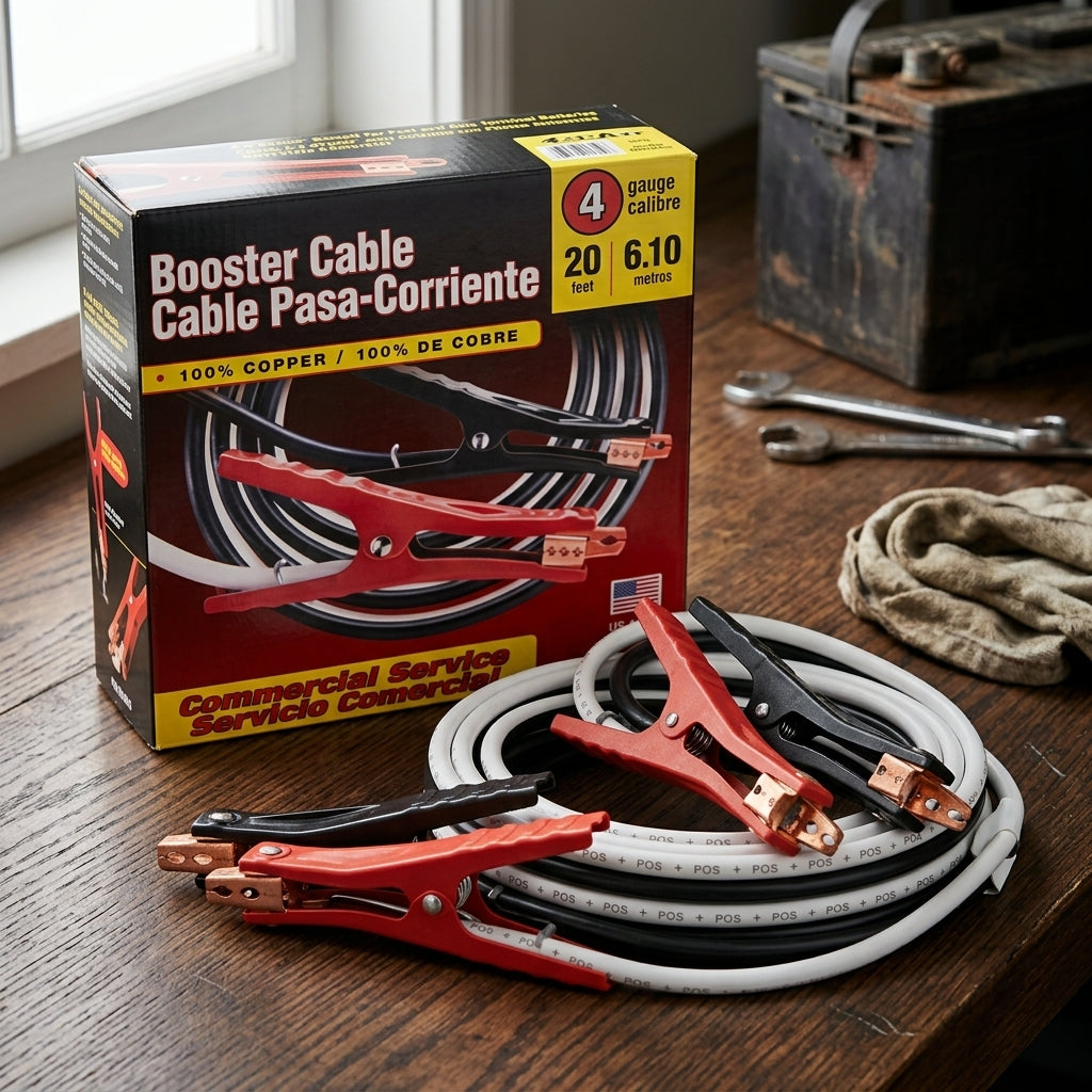 Heavy-Duty 4 Gauge Jumper Cables - 20 ft ADI-ROAD-001-1