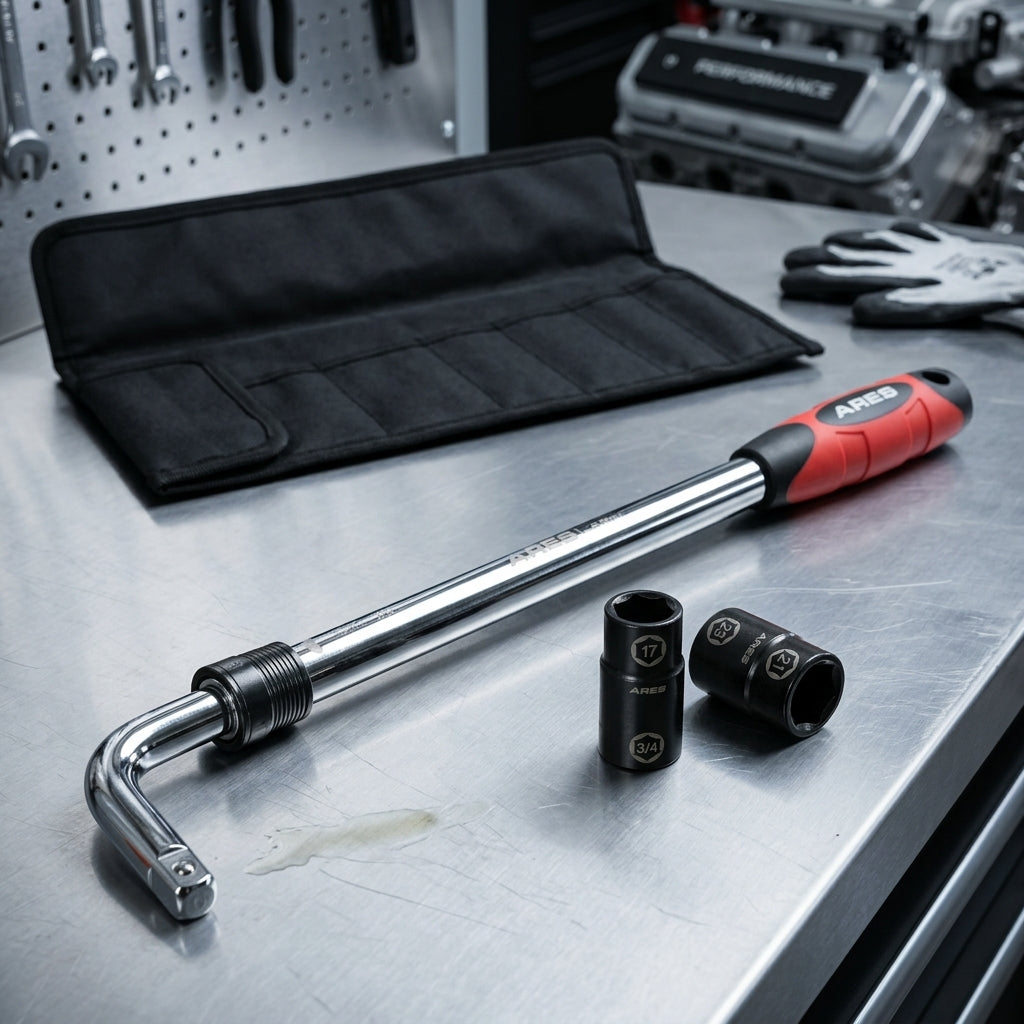 Extendable Lug Wrench with SAE/Metric Sockets ADI-TIRE-003-1