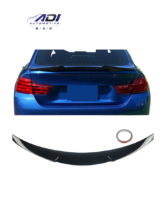 ADI Automotive carbon style rear spoiler installed on BMW 4 Series F36 Gran Coupe