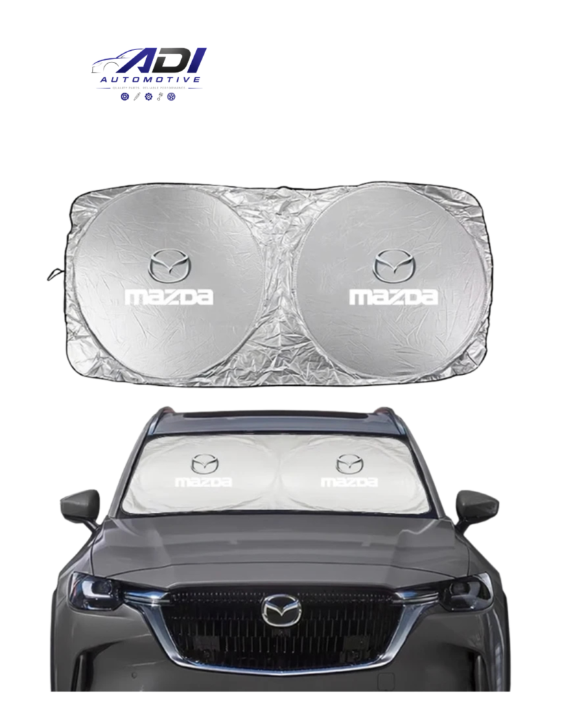 ADI Automotive foldable Mazda Windshield Sunshade Cover reducing interior heat
