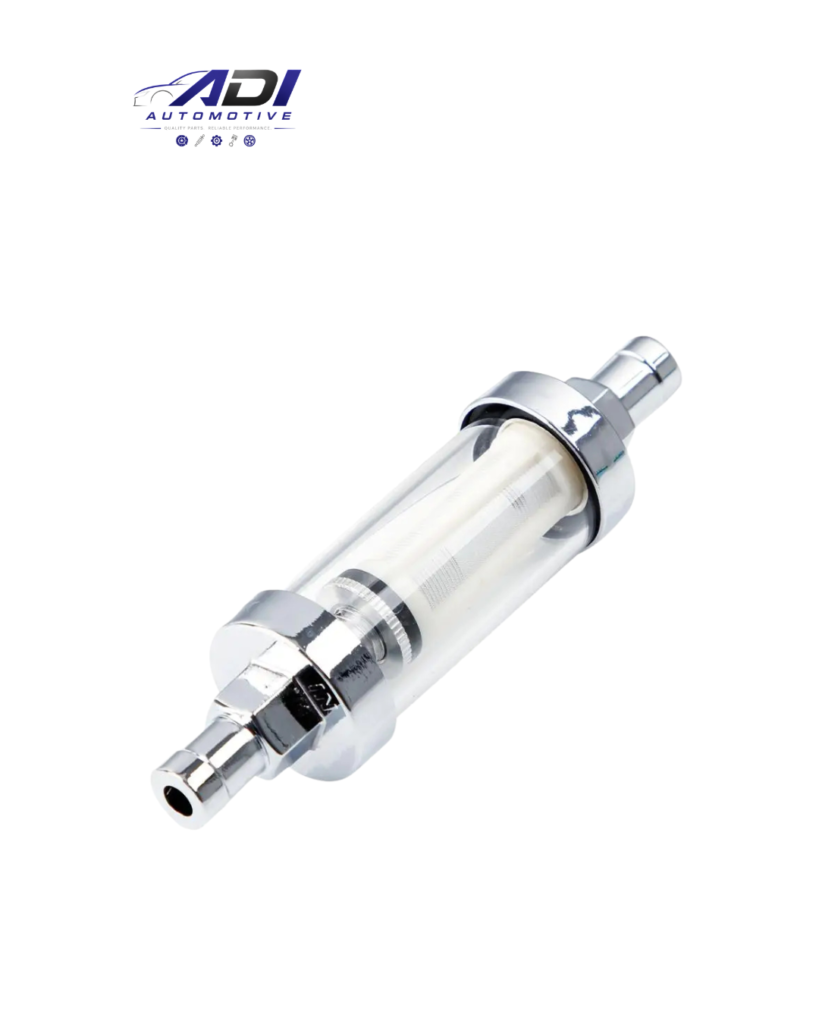 ADI Automotive Universal Chrome Glass Fuel Filter 10mm reusable inline fuel filter